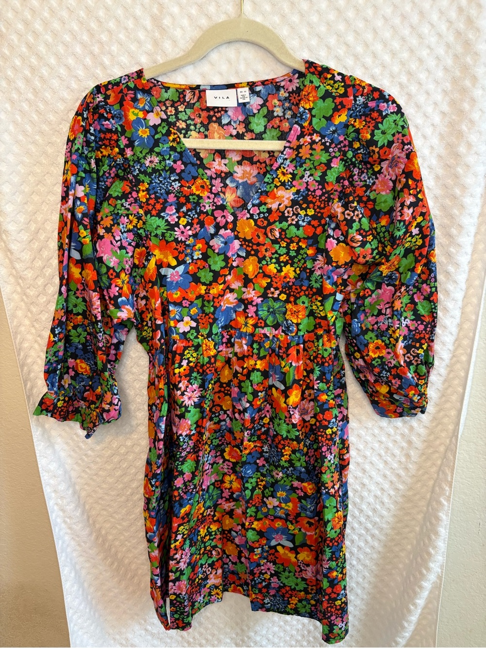 VILA Floral Mini Dress | Women's EU 36 (US Small) | Cottagecore Boho